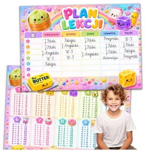 PLAN LEKCJI Z TABLICZKĄ MNOŻENIA ORGANIZER - GNIOTKI SLIME A5 PLANER [2]