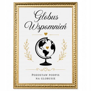 GLOBUS WSPOMNIEŃ - ZŁOTA RAMKA NA ŚLUB WESELE [2]
