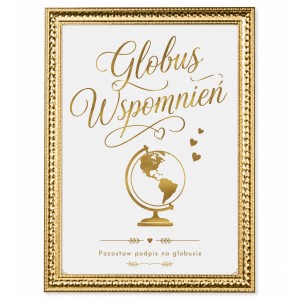 GLOBUS WSPOMNIEŃ - ZŁOTA RAMKA NA ŚLUB WESELE [1]