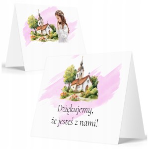 WINIETKI NA STÓŁ WIZYTÓWKI NA KOMUNIĘ - WYSOKA JAKOŚĆ ZESTAW 6 SZTUK [129]
