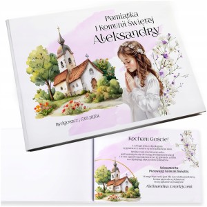 KSIĘGA GOŚCI ALBUM NA KOMUNIĘ ZDJĘCIA WPISY GOŚCI PAMIĄTKA PRZYJĘCIE [129]