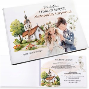 KSIĘGA GOŚCI ALBUM NA KOMUNIĘ ZDJĘCIA WPISY GOŚCI PAMIĄTKA PRZYJĘCIE [127]