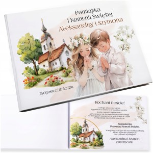 KSIĘGA GOŚCI ALBUM NA KOMUNIĘ ZDJĘCIA WPISY GOŚCI PAMIĄTKA PRZYJĘCIE [126]