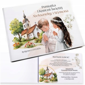 KSIĘGA GOŚCI ALBUM NA KOMUNIĘ ZDJĘCIA WPISY GOŚCI PAMIĄTKA PRZYJĘCIE [125]