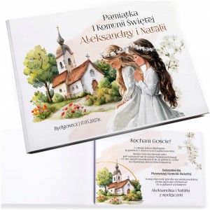 KSIĘGA GOŚCI ALBUM NA KOMUNIĘ ZDJĘCIA WPISY GOŚCI PAMIĄTKA PRZYJĘCIE [123]