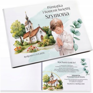 KSIĘGA GOŚCI ALBUM NA KOMUNIĘ ZDJĘCIA WPISY GOŚCI PAMIĄTKA PRZYJĘCIE [121]