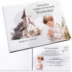 KSIĘGA GOŚCI ALBUM NA KOMUNIĘ ZDJĘCIA WPISY GOŚCI PAMIĄTKA PRZYJĘCIE [113]