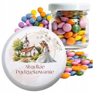 PODZIĘKOWANIA DLA GOŚCI DZIECI NA KOMUNIĘ CUKIERKI LENTILKI W SŁOIKU [116]