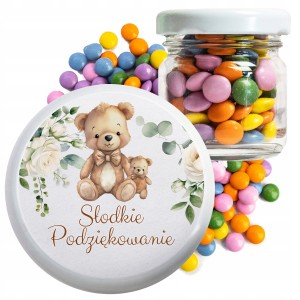 PODZIĘKOWANIE DLA GOŚCI NA CHRZEST DLA DZIECI CUKIERKI LENTILKI [045]
