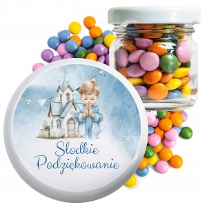 PODZIĘKOWANIE DLA GOŚCI NA CHRZEST DLA DZIECI CUKIERKI LENTILKI [049]