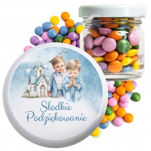 PODZIĘKOWANIE DLA GOŚCI NA CHRZEST DLA DZIECI CUKIERKI LENTILKI [050]