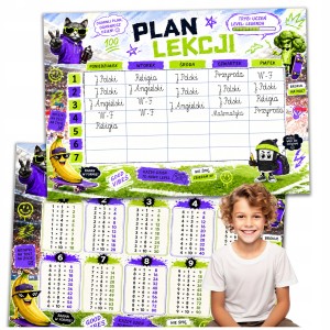 PLAN LEKCJI Z TABLICZKĄ MNOŻENIA ORGANIZER - BRAINROTY A5 PLANER [12]
