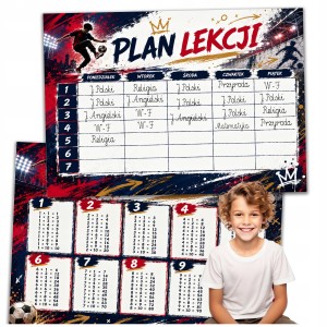 PLAN LEKCJI Z TABLICZKĄ MNOŻENIA ORGANIZER - PIŁKA NOŻNA A5 PLANER [3]