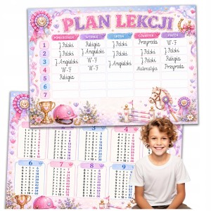 PLAN LEKCJI Z TABLICZKĄ MNOŻENIA ORGANIZER - HOBBY HORSING A4 PLANER [17]