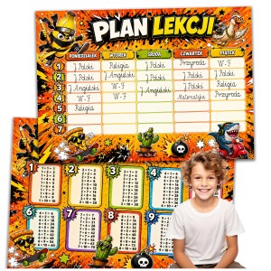 PLAN LEKCJI Z TABLICZKĄ MNOŻENIA ORGANIZER - BRAINROT A4 PLANER [5]