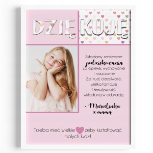 PODZIĘKOWANIE DLA CIOCI PANI ŻŁOBKA PRZEDSZKOLA SZKOŁY PLAKAT + RAMKA [16]