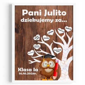 PODZIĘKOWANIE DLA CIOCI PANI ŻŁOBKA PRZEDSZKOLA PLAKAT ZDJĘCIE + RAMKA [2]