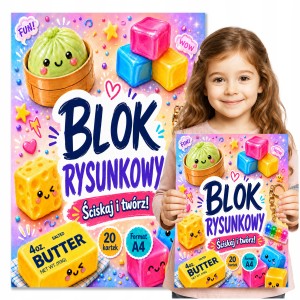 BLOK RYSUNKOWY DO SZKOŁY A4 - 20 KARTEK - BIAŁY 80g/m2 GNIOTKI [NBR2]