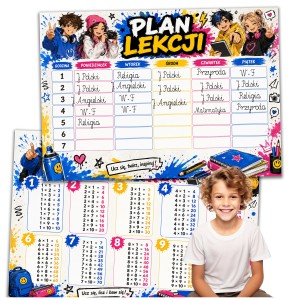 PLAN LEKCJI Z TABLICZKĄ MNOŻENIA ORGANIZER - PRZYJACIELE A4 PLANER [1]