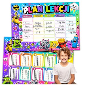 PLAN LEKCJI Z TABLICZKĄ MNOŻENIA ORGANIZER - BRAINROT MEM A4 PLANER [4]