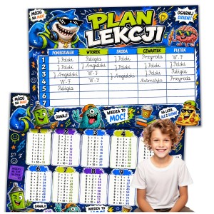 PLAN LEKCJI Z TABLICZKĄ MNOŻENIA ORGANIZER - BRAINROT MIX A5 PLANER [14]