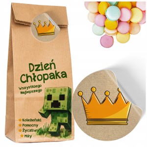 TOREBKI NA DZIEŃ CHŁOPAKA PREZENT DLA DZIEWCZYN + NADRUK ZESTAW 6szt