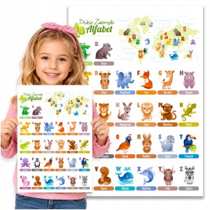 PLAKAT EDUKACYJNY DO NAUKI - ANGIELSKI ALFABET ALPHABET - DUŻY A3 [3]