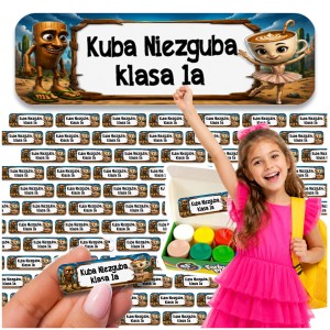 NAKLEJKI IMIENNE - DO SZKOŁY PRZEDSZKOLA - BRAINROOT - 87 szt. [21]
