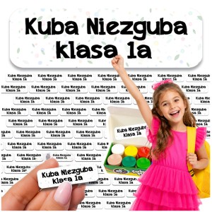 NAKLEJKI IMIENNE - DO SZKOŁY PRZEDSZKOLA - UNIWERSALNE CZYSTY 87 szt. [7]