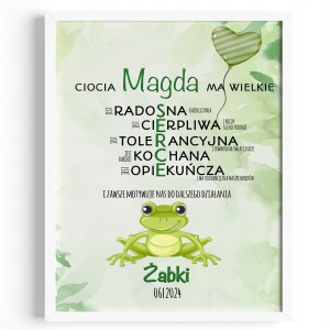 PODZIĘKOWANIE DLA CIOCI PANI ŻŁOBKA PRZEDSZKOLA SZKOŁY PLAKAT + RAMKA [10]