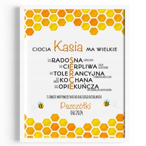 PODZIĘKOWANIE DLA CIOCI PANI ŻŁOBKA PRZEDSZKOLA SZKOŁY - PLAKAT + RAMKA [8]