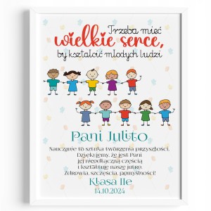 PODZIĘKOWANIE DLA CIOCI PANI ŻŁOBKA PRZEDSZKOLA PLAKAT ZDJĘCIE + RAMKA [3]