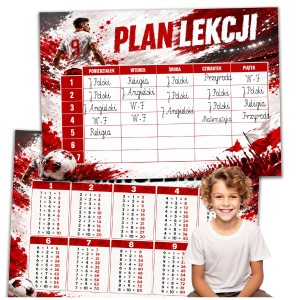 PLAN LEKCJI Z TABLICZKĄ MNOŻENIA ORGANIZER - PIŁKA POLSKA A4 PLANER [16]