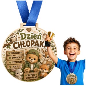 PREZENT NA DZIEŃ CHŁOPAKA DZIEWCZYNY DO SZKOŁY PRZEDSZKOLA - MEDAL [7]