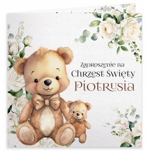 ZAPROSZENIA NA CHRZEST CHRZCINY ROCZEK DLA DZIEWCZYNKI CHŁOPCA + KOPERTA