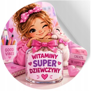 NAKLEJKI NA DZIEŃ DZIEWCZYNKI CHŁOPAKA PREZENT DO SZKOŁY PRZEDSZKOLA wz262