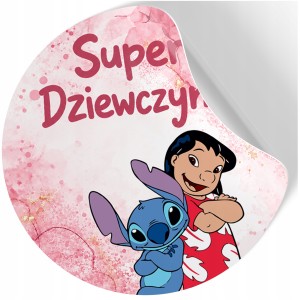 NAKLEJKI NA DZIEŃ DZIEWCZYNKI CHŁOPAKA PREZENT DO SZKOŁY STITCH LILO wz259
