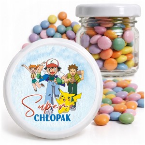 PREZENT NA DZIEŃ CHŁOPAKA - LENTILKI W SŁOICZKU CUKIERKI DLA KLASY - wz223
